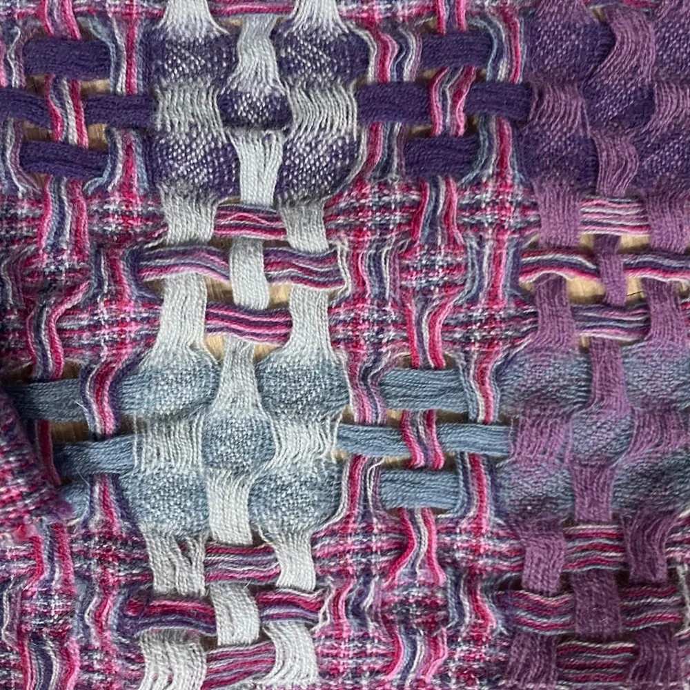 Suantrai Irish Wool Purple Knit Scarf Fall Holiday Celtic Whimseygoth Fairycore
